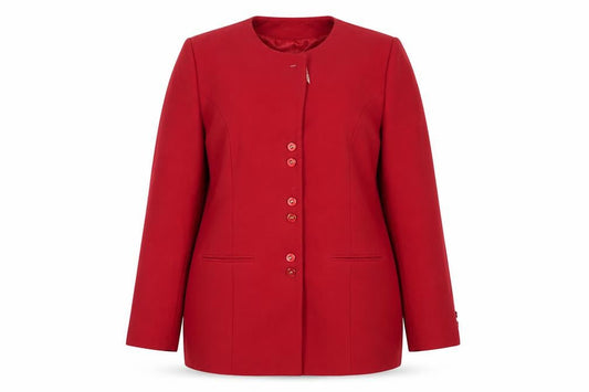 Womens UK Size 16 Daxon Red Basic Jacket