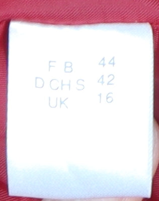 Womens UK Size 16 Daxon Red Basic Jacket