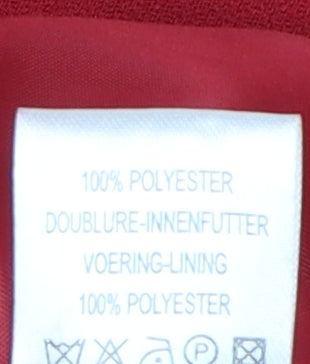 Womens UK Size 16 Daxon Red Basic Jacket
