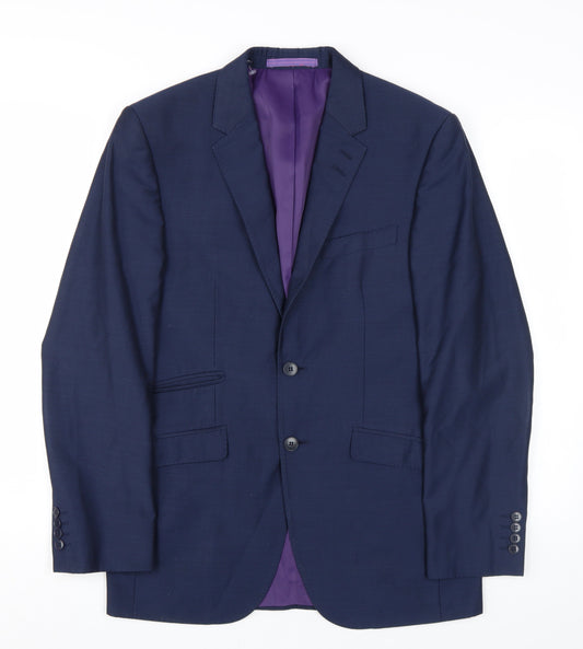 Mens UK Size 38 Marks and Spencer Regular Blue Suit Jacket