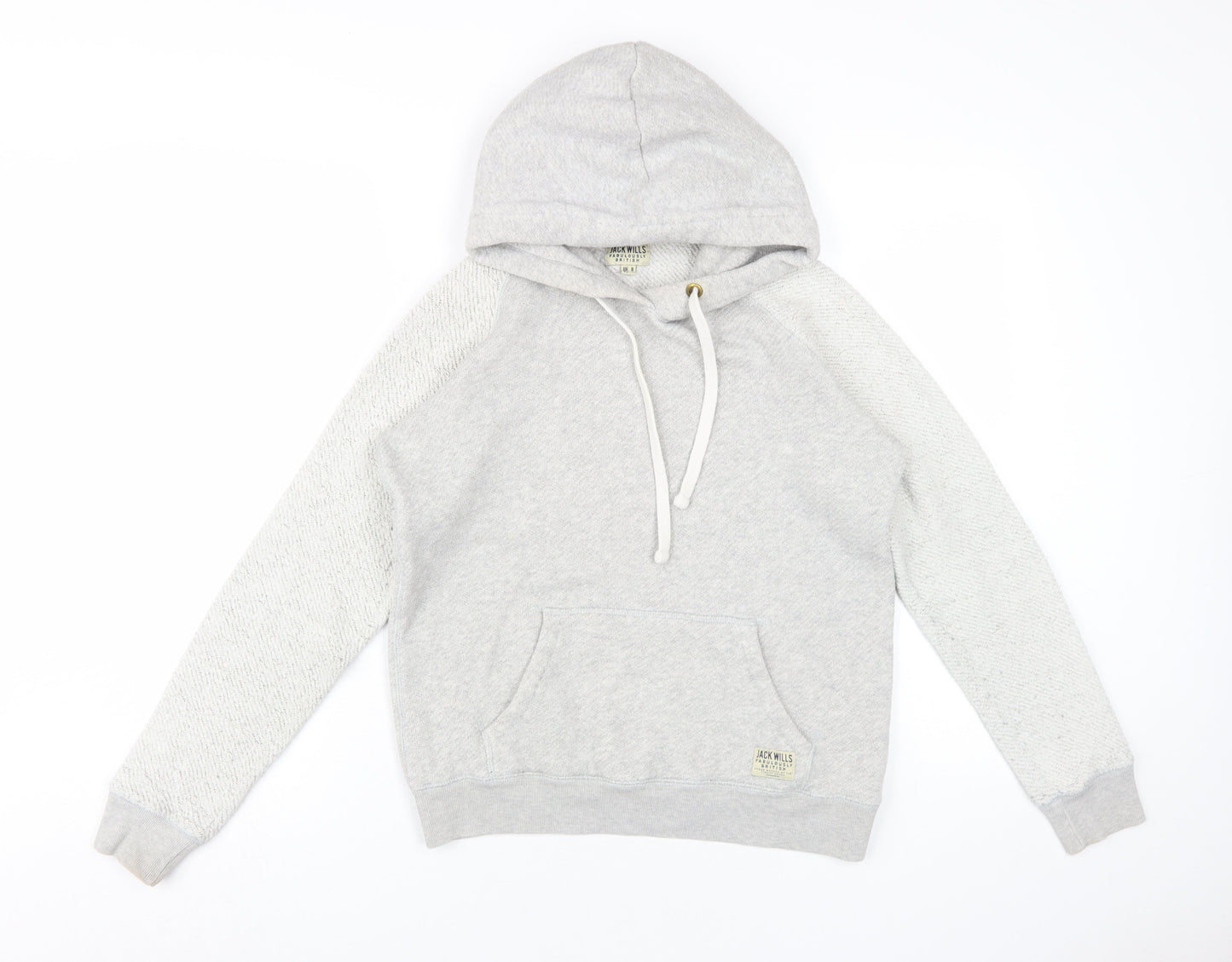 Womens UK Size 8 Jack Wills Grey Pullover Hoodie