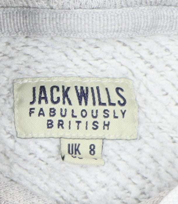 Womens UK Size 8 Jack Wills Grey Pullover Hoodie