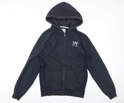 Mens UK Size S Jack Wills Blue Full Zip Hoodie
