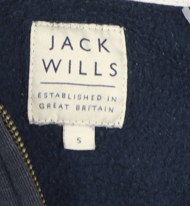 Mens UK Size S Jack Wills Blue Full Zip Hoodie