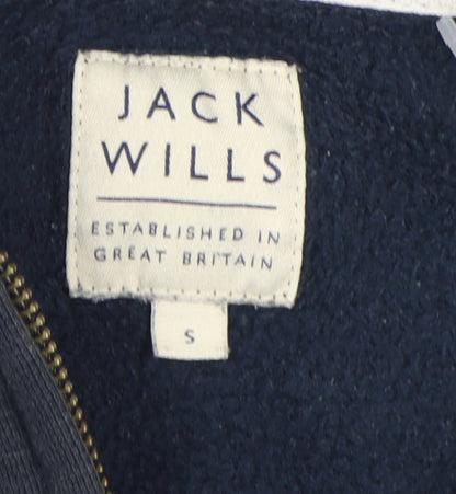 Mens UK Size S Jack Wills Blue Full Zip Hoodie