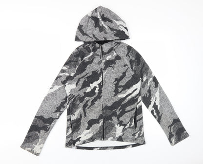 Puma Boys Grey Camouflage Full Zip XL Hoodie
