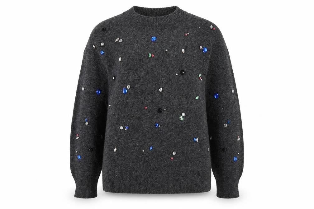 Womens UK Size 8 Warehouse Grey Pullover Jumper