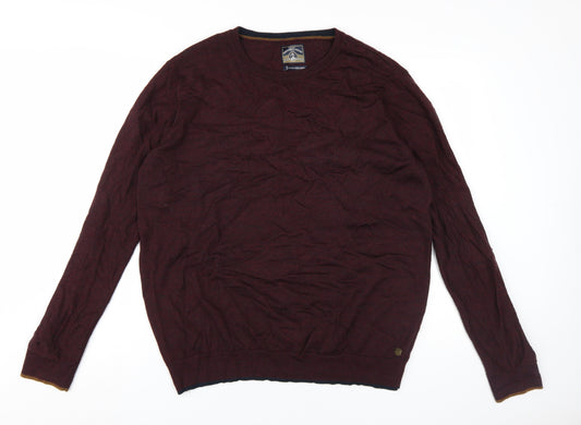 White Stuff Men's Red Wool Pullover Jumper 2XL