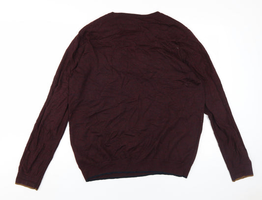 White Stuff Men's Red Wool Pullover Jumper 2XL