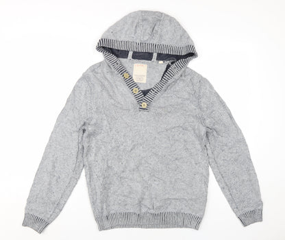 Womens UK Size M Esprit Grey Henley Jumper
