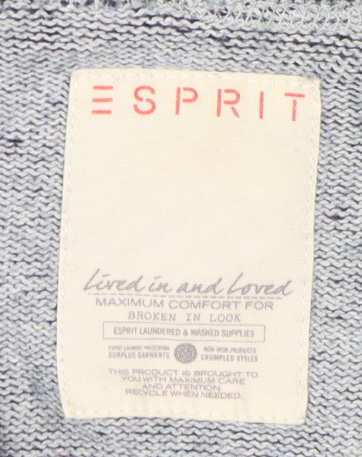 Womens UK Size M Esprit Grey Henley Jumper