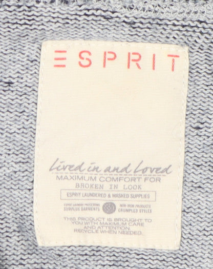 Womens UK Size M Esprit Grey Henley Jumper