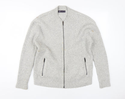 Womens UK Size M Marks and Spencer Grey Full Zip Jumper