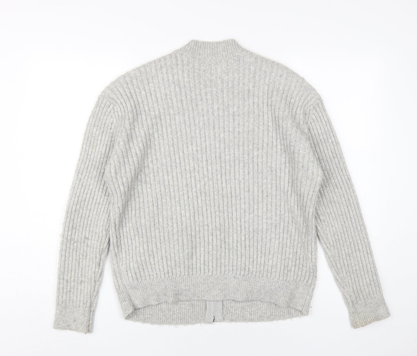 Womens UK Size M Marks and Spencer Grey Full Zip Jumper