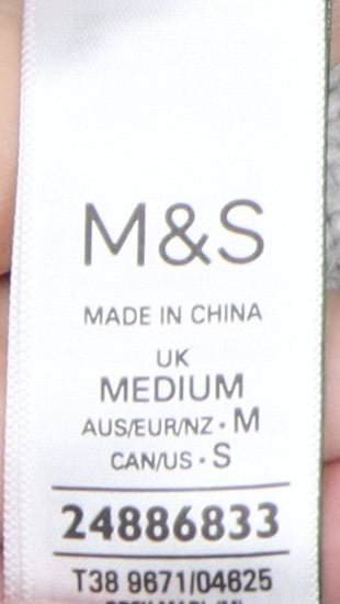 Womens UK Size M Marks and Spencer Grey Full Zip Jumper
