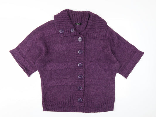 Womens UK Size M BM Purple Cardigan Jumper