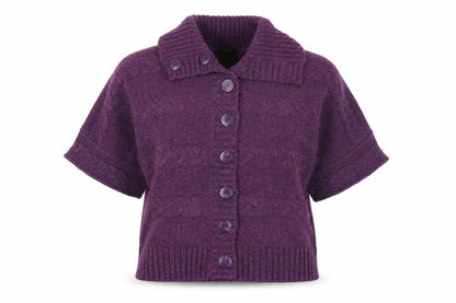 Bonmarché Women's Purple Collared Cardigan M
