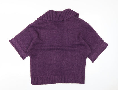 Womens UK Size M BM Purple Cardigan Jumper
