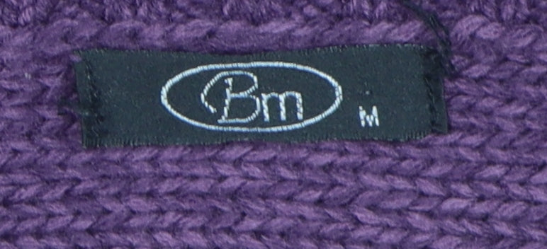 Womens UK Size M BM Purple Cardigan Jumper