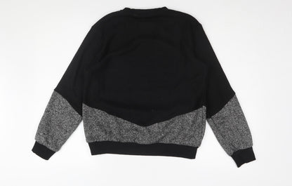 Soulstar Men's Black Pullover Jumper S Stylish Knit
