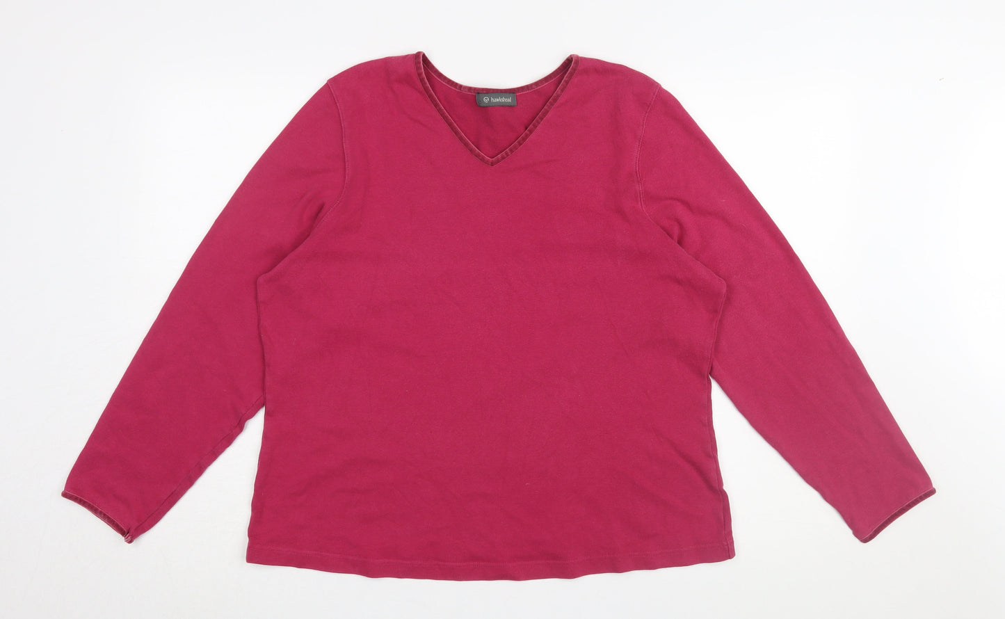 Hawkshead Women's Red V-Neck Long Sleeve T-Shirt