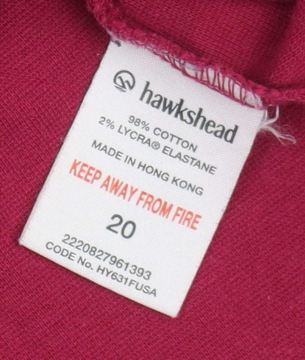 Hawkshead Women's Red V-Neck Long Sleeve T-Shirt