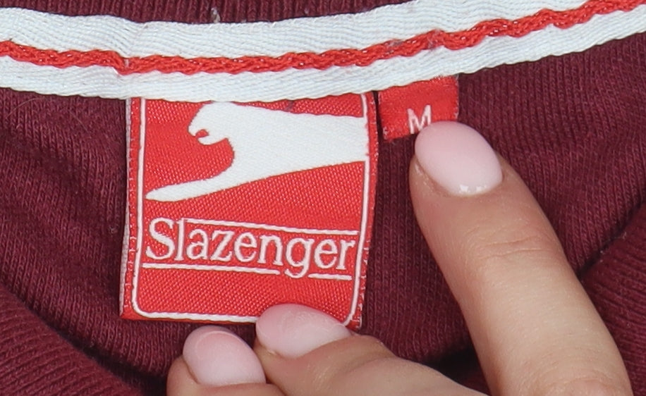 Slazenger Men's Red Short Sleeve Polo Shirt M