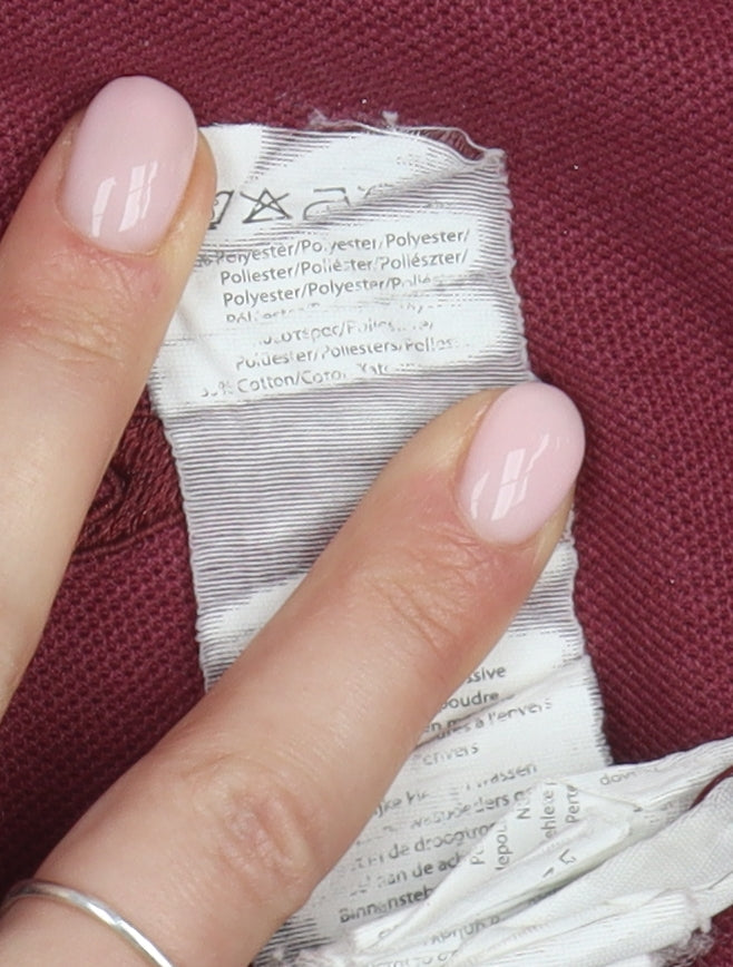 Slazenger Men's Red Short Sleeve Polo Shirt M