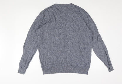Jack Wills Men's Blue Cotton Crew Neck Pullover Jumper L