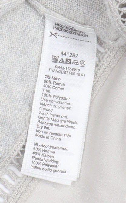 Womens UK Size L Monsoon Grey Pullover Jumper