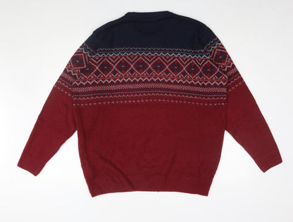 James Pringle Men's Multicolour Fair Isle Pullover Jumper L