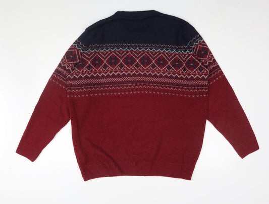James Pringle Men's Multicolour Fair Isle Pullover Jumper L