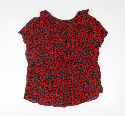 Womens UK Size 14 Dorothy Perkins Red Tunic Blouse
