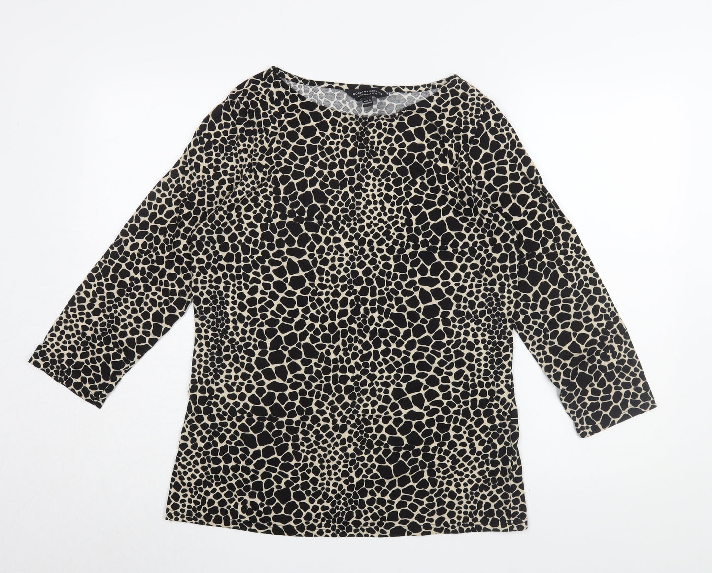 Womens UK Size 14 Dorothy Perkins Black Tunic Blouse
