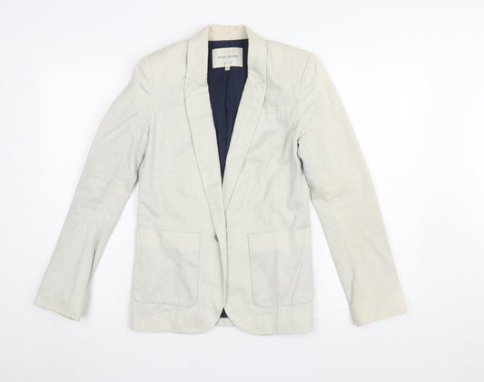 River Island Women's Ivory Blazer Size 8 - Elegant & Stylish