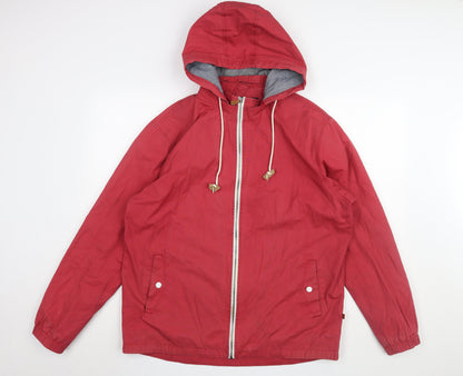 Mens UK Size L Farah Red Windbreaker Coat