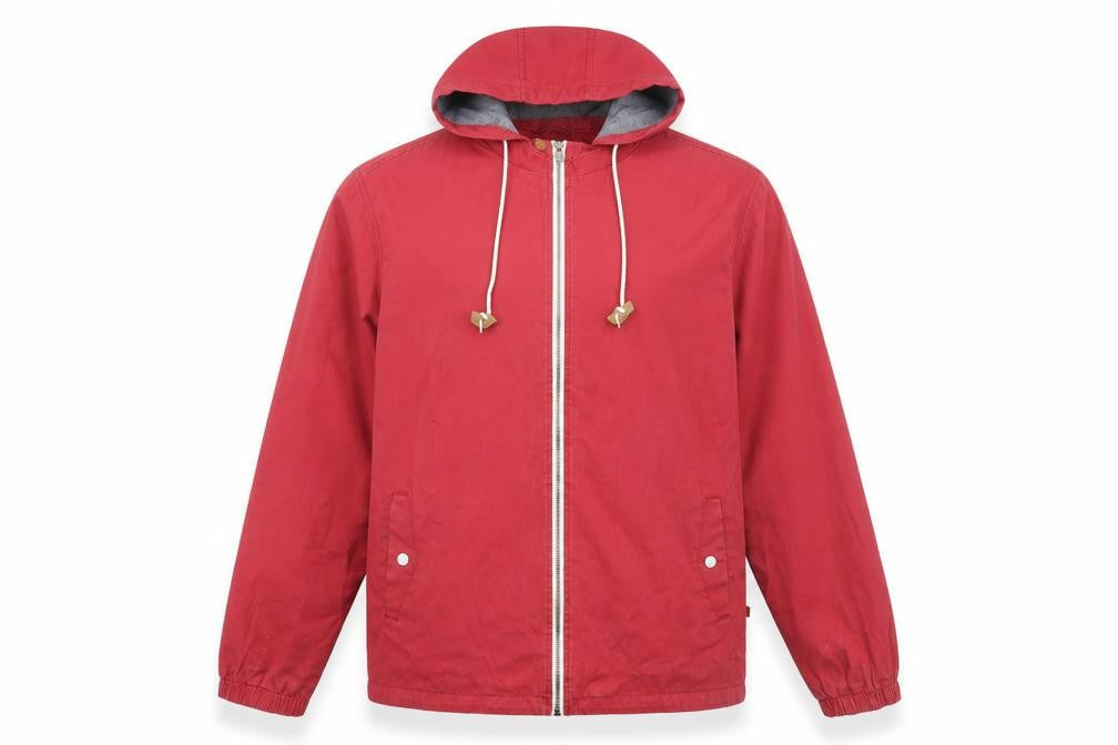 Mens UK Size L Farah Red Windbreaker Coat