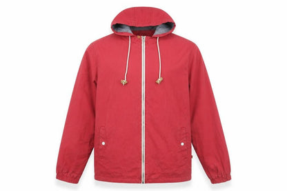 Mens UK Size L Farah Red Windbreaker Coat