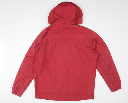 Mens UK Size L Farah Red Windbreaker Coat