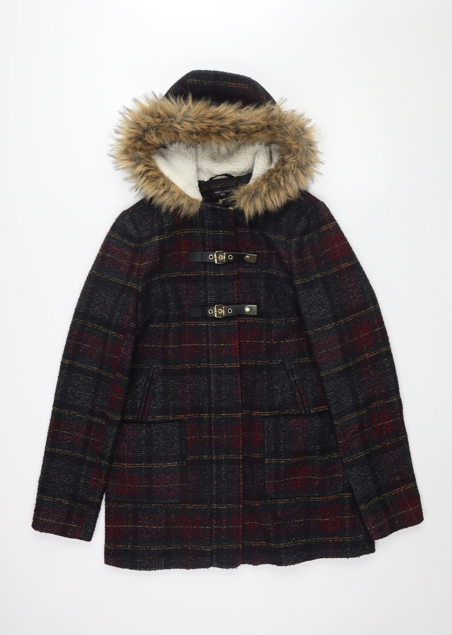 Womens UK Size 10 New Look Multicoloured Parka Coat