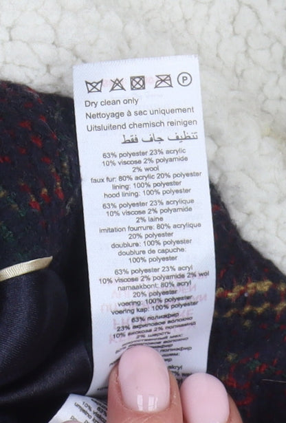 Womens UK Size 10 New Look Multicoloured Parka Coat