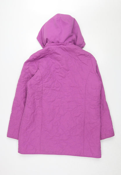 Weekend Ideas Women’s Purple Quilted Hooded Jacket Size 14