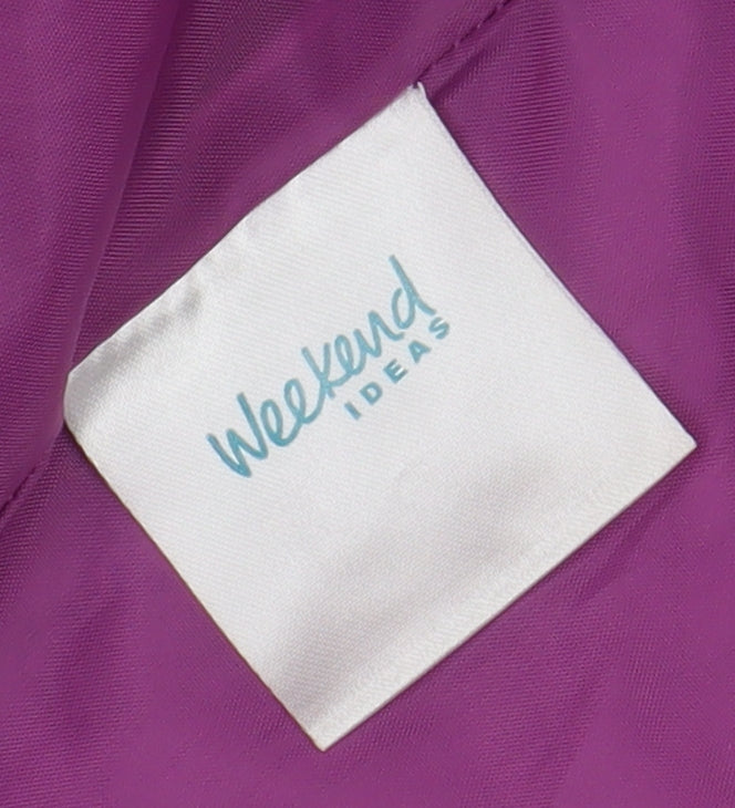 Weekend Ideas Women’s Purple Quilted Hooded Jacket Size 14