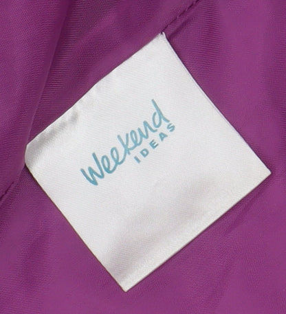 Weekend Ideas Women’s Purple Quilted Hooded Jacket Size 14