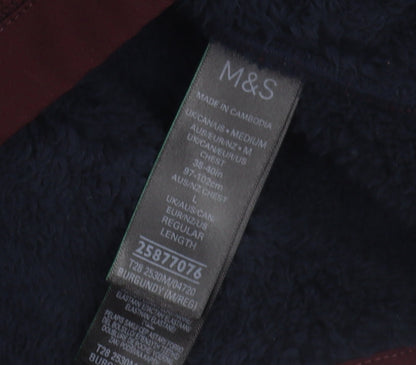Mens UK Size M Marks and Spencer Burgundy 3-in-1 Jacket