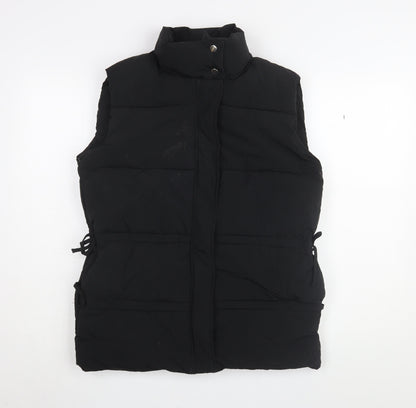 Missguided Women's Black Puffer Waistcoat Size 8