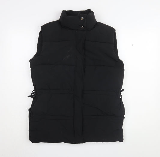 Missguided Women's Black Puffer Waistcoat Size 8