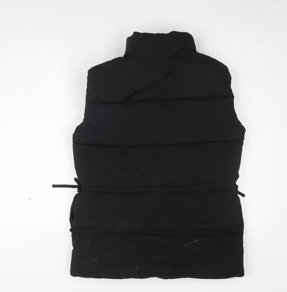 Missguided Women's Black Puffer Waistcoat Size 8