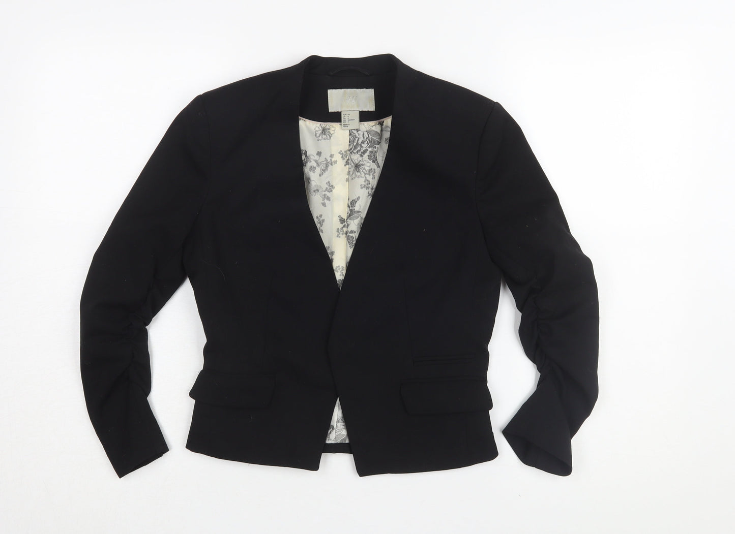 Womens UK Size 6 H&M Black Basic Jacket