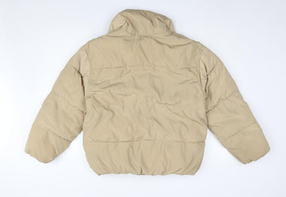 Womens UK Size 2XS H&M Beige Puffer Jacket